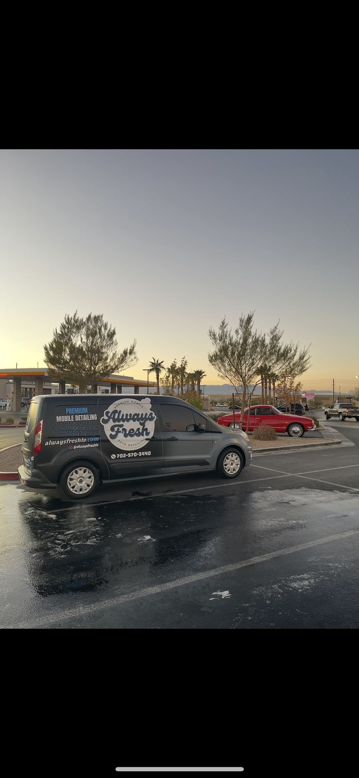 Always Fresh LV van on a Las Vegas driveway
